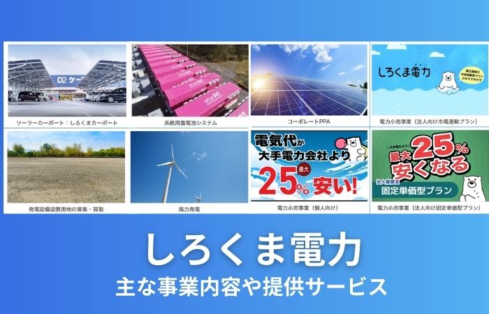 しろくま電力株式会社の主な事業内容