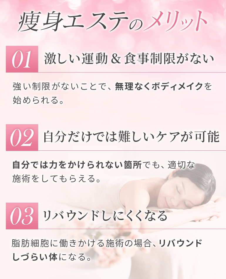 瘦身エステのメリット