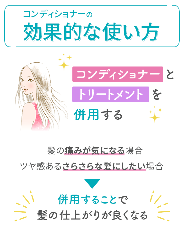 コンディショナーとトリートメントの併用がおすすめの理由