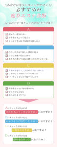 あなたにぴったりの痩身エステ診断