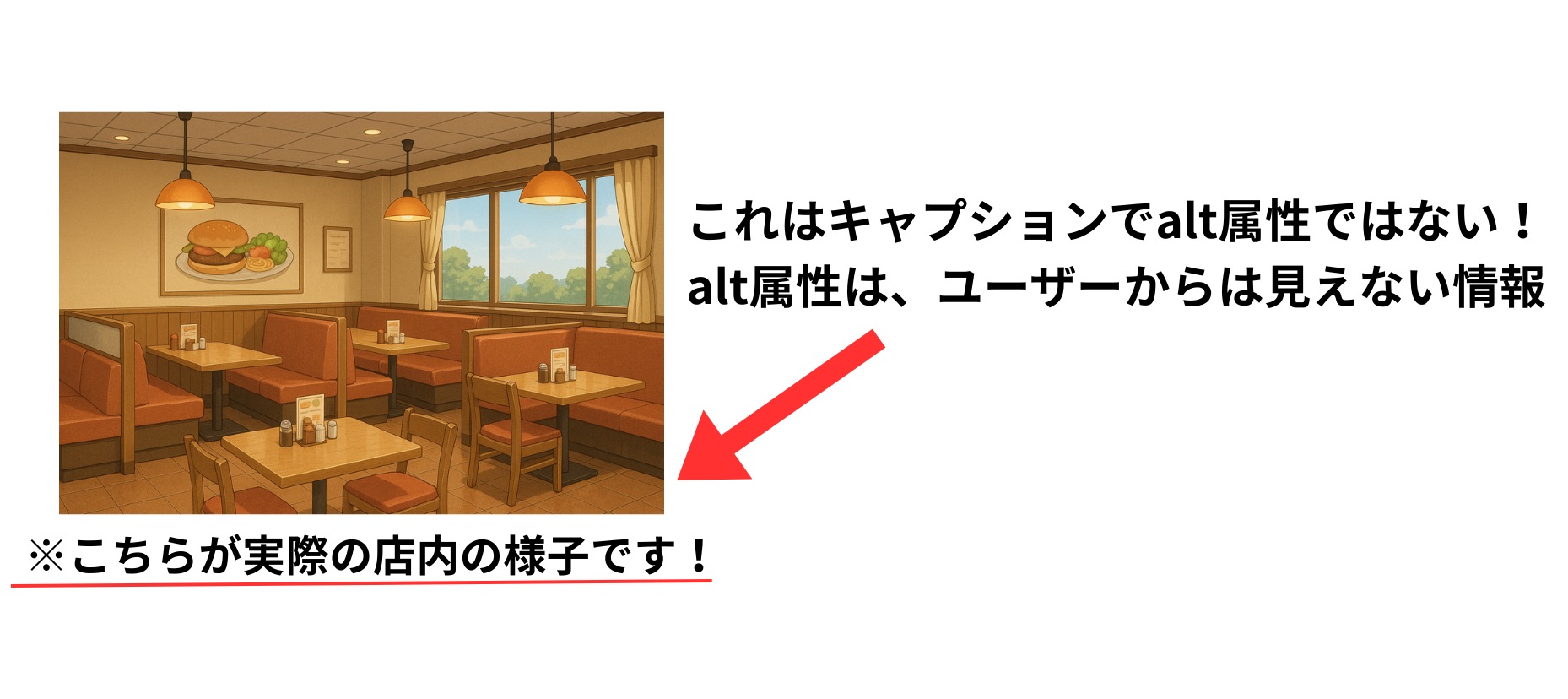「alt属性」と「キャプション」を混同しない