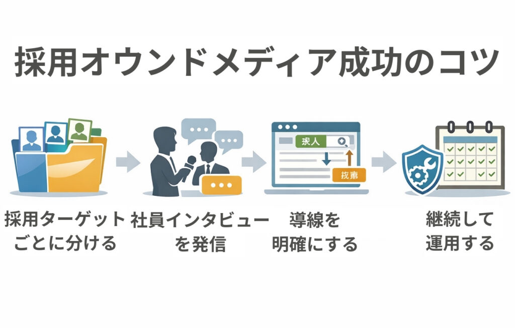 採用オウンドメディアを成功させるコツ