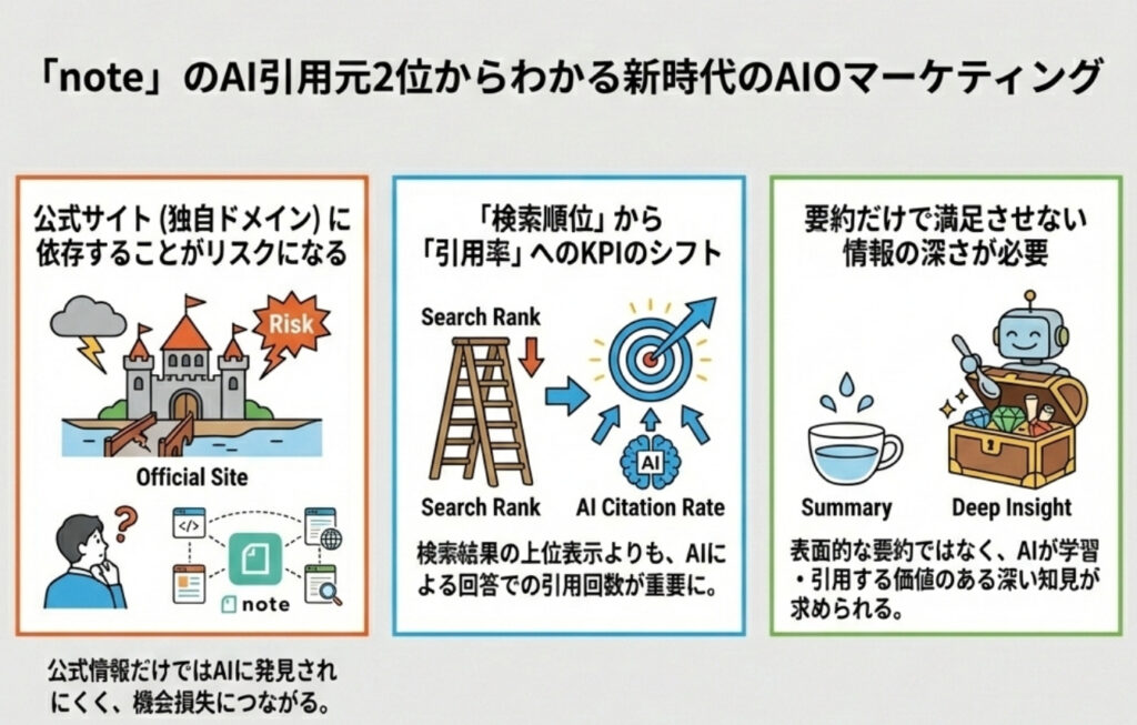 「note」のAI引用元2位からわかる新時代のAIOマーケティング