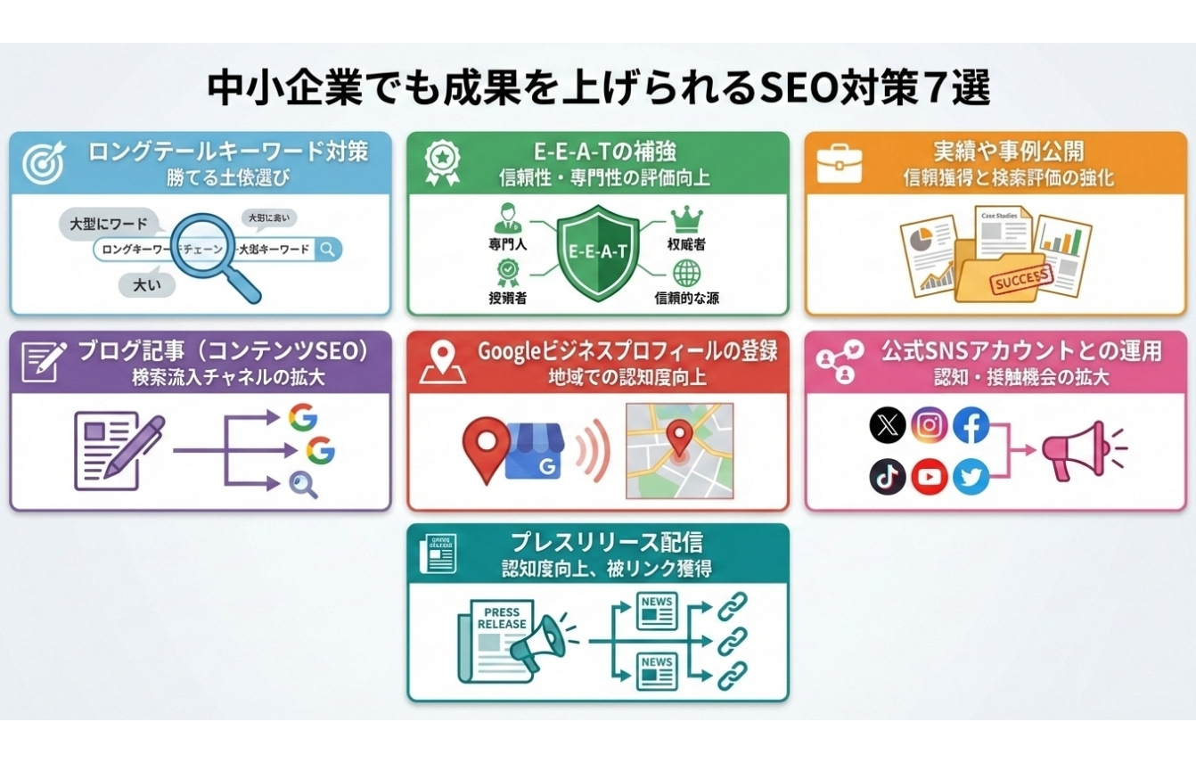 中小企業でも成果を上げられるSEO対策７選