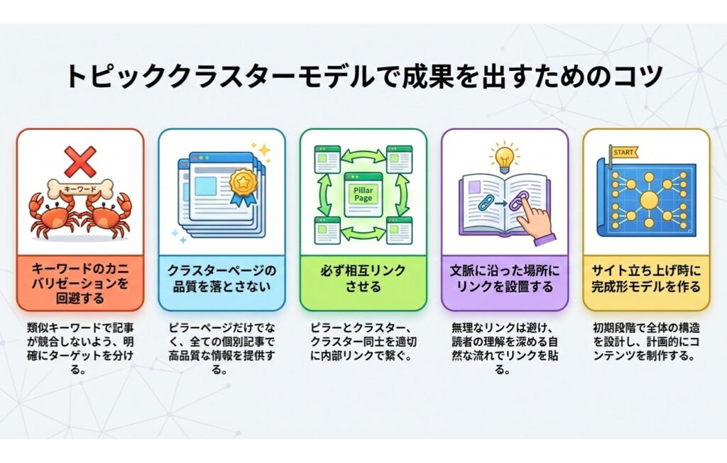 トピッククラスターモデルで成果を出すためのコツ