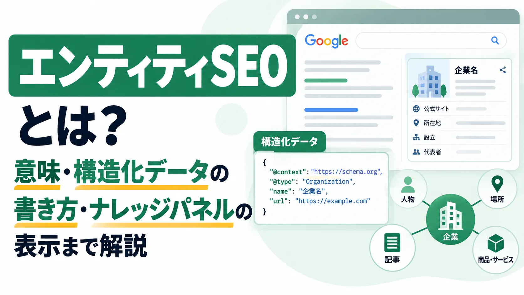 エンティティSEOとは？AIO・LLMO対策の土台になる構造化データの書き方・ナレッジパネルの表示まで解説
