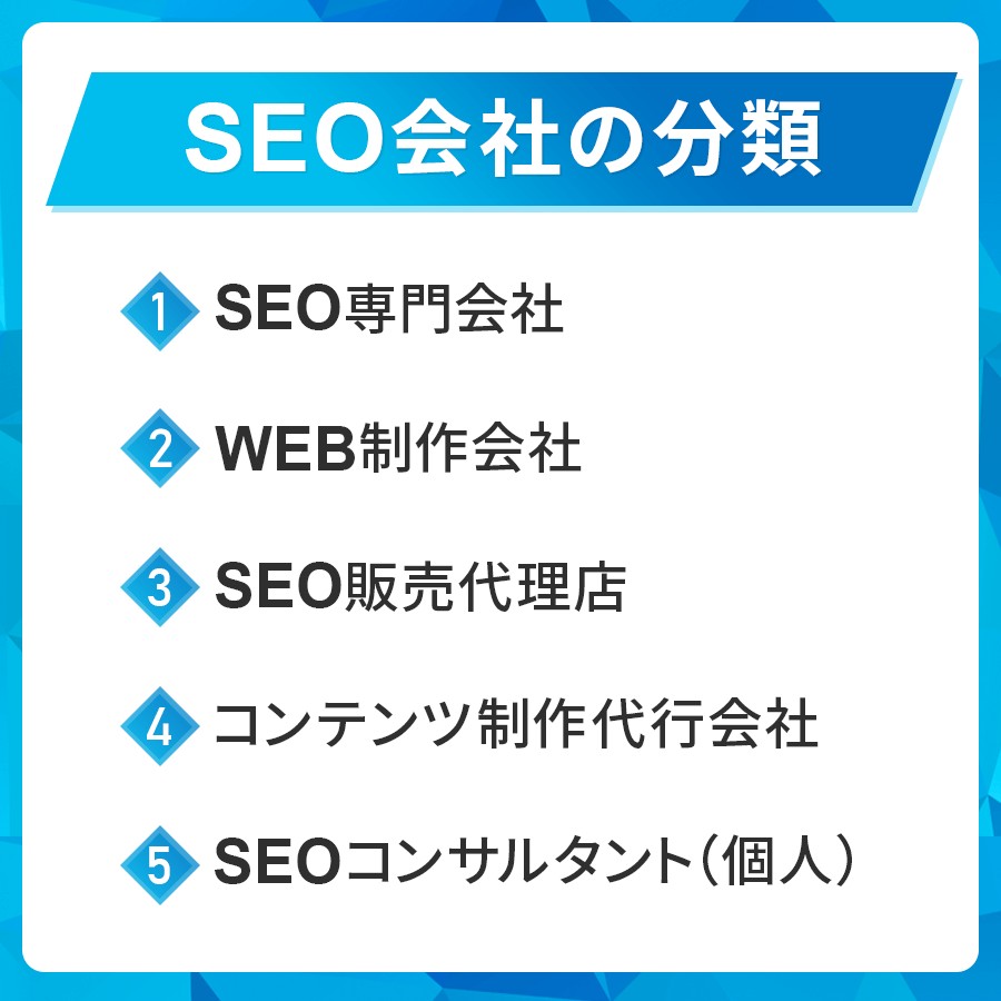 SEO会社の分類