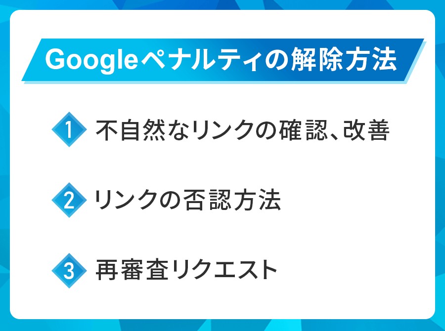 Googleペナルティの解除方法