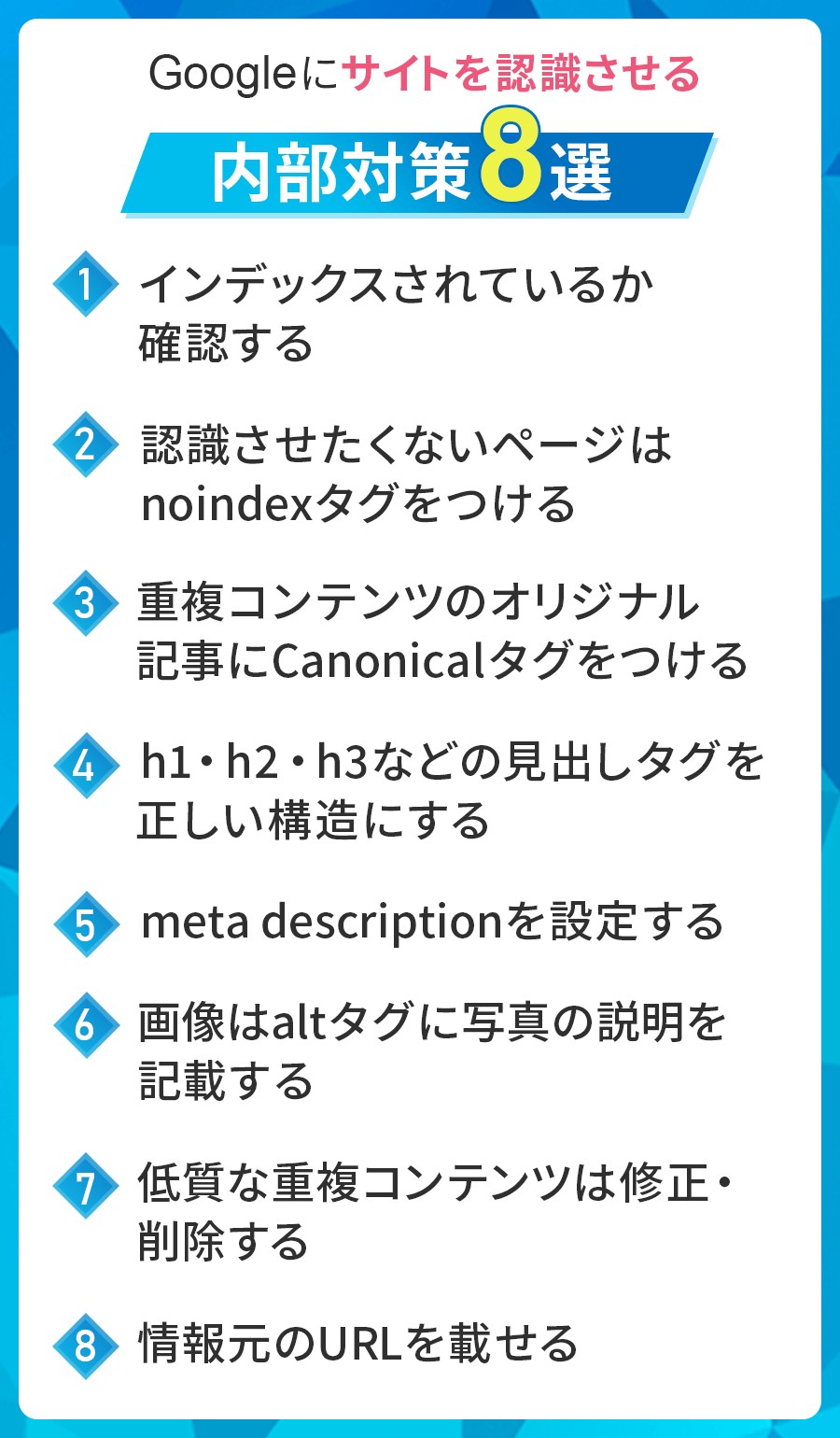 サイトを認識させる内部対策8選