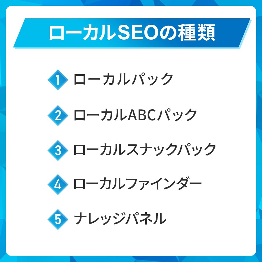 ローカルSEOの種類