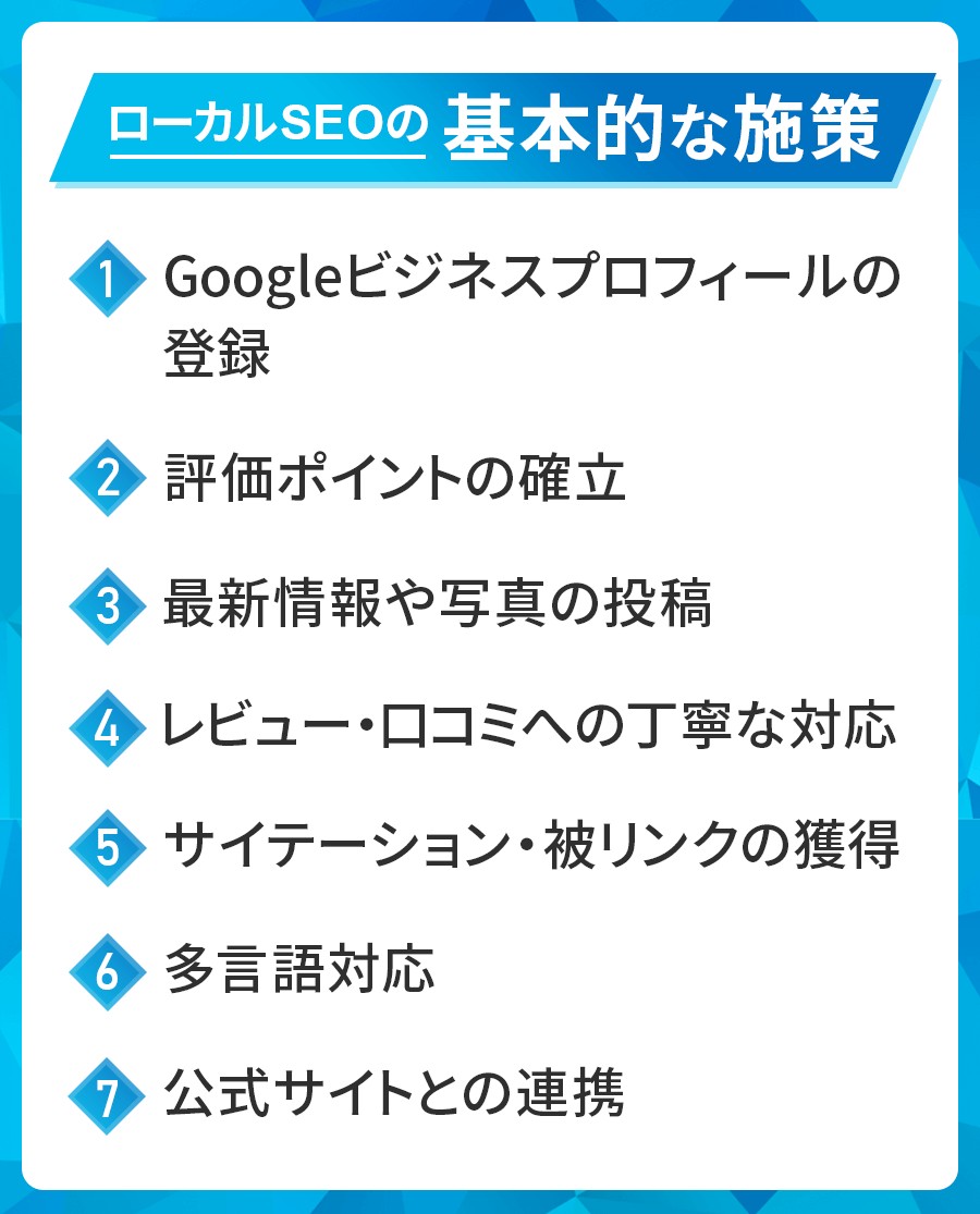 ローカルSEOの基本的な対策方法