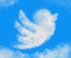 雲の形がtwitterのロゴ